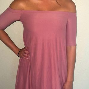 blush pink dress. so soft over the shoulder. so comfy. gently used